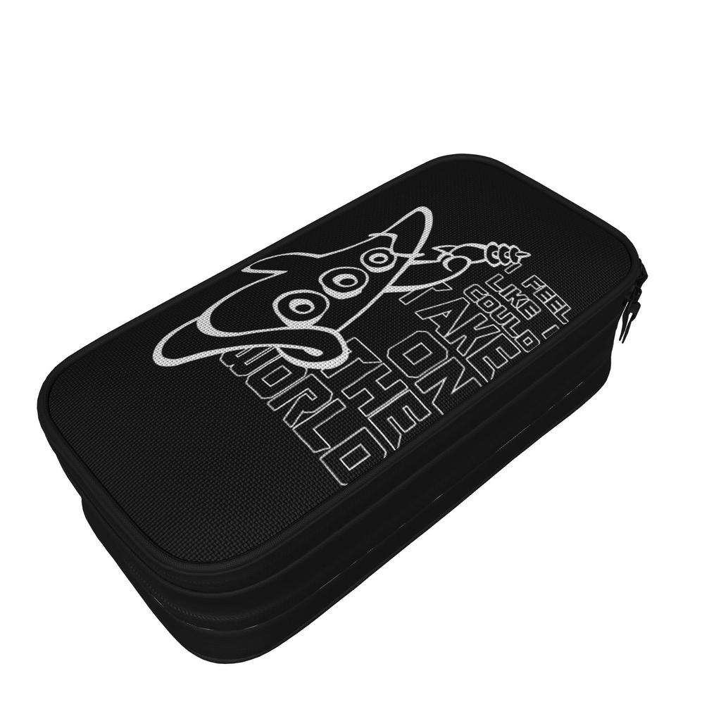 Day of the Tentacle White Outline Pencil Cases Fun Bags Girls Boys Large Storage School Supplies Cosmetic Pencilcases