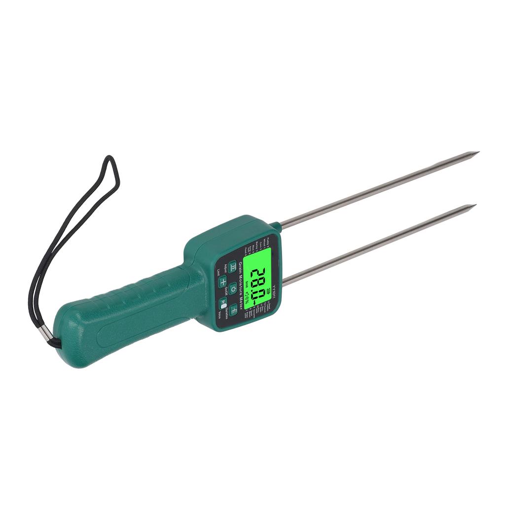 Hay Moisture Meter Wheat Soybean Grain Moisture Tester LCD Display with Voice Broadcast