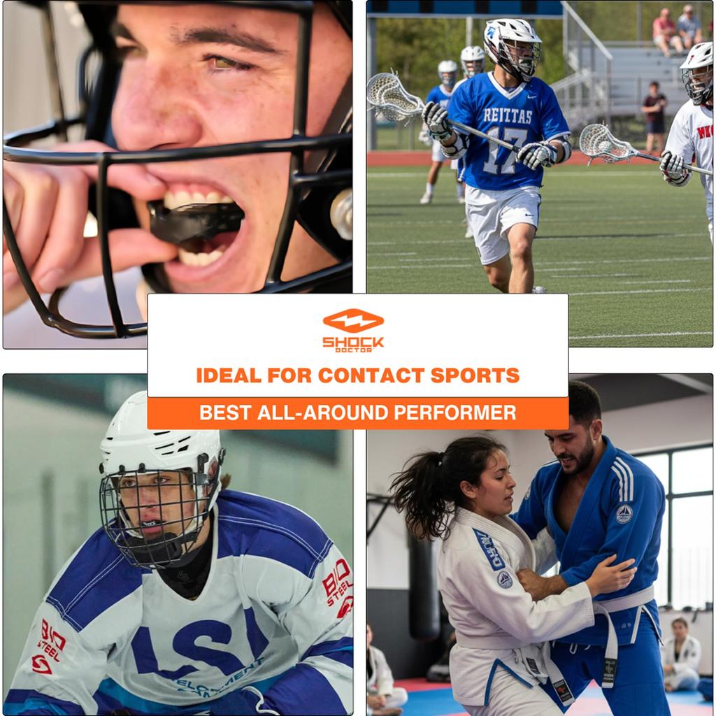 Shock Doctor Gel Max Mouthguard, Durable Protection & Custom Fit, Adult & Youth