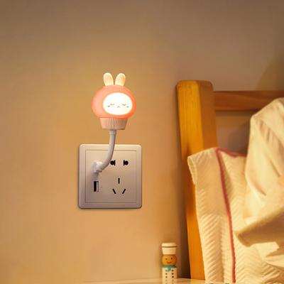 Veilleuse USB LED Mignonne Lampe de Nuit Cartoon Ours Poussin Chaton pour Bébé Enfant Décoration de Chambre Lampe de Chevet