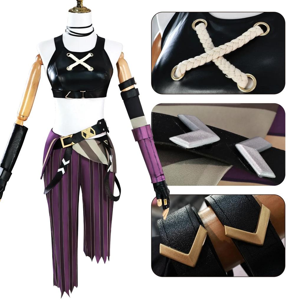 Anime Game Lol Arcane Cosplay Costume Crit Loli Jinx Cosplay Loose Cannon Cosplay Outfit Shoes Wig Sexy Women Carnival Costume