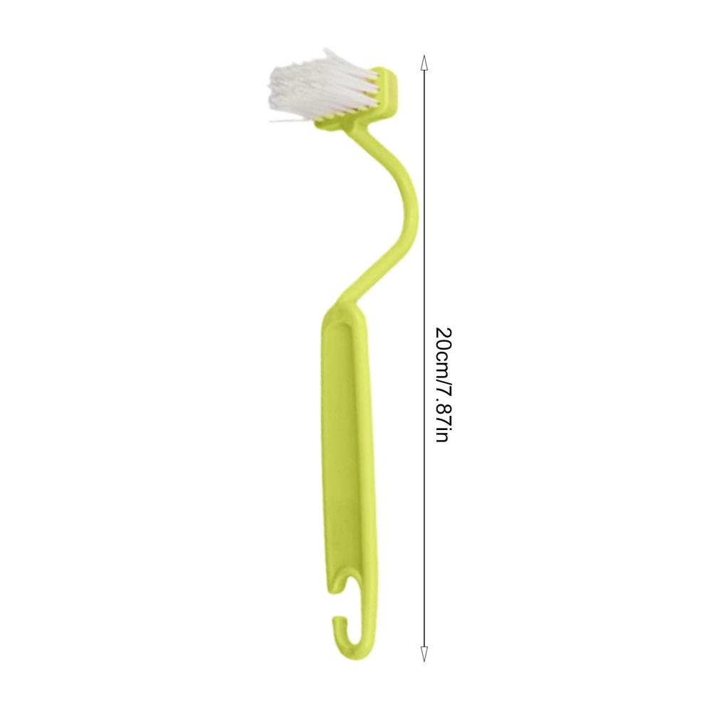 Kunststoff Gebogene Toilettenbürste Schrubber V-Form Toilettenecken-Rand Reinigungsbürste für Badezimmer Fenster Küche Toilettenrand