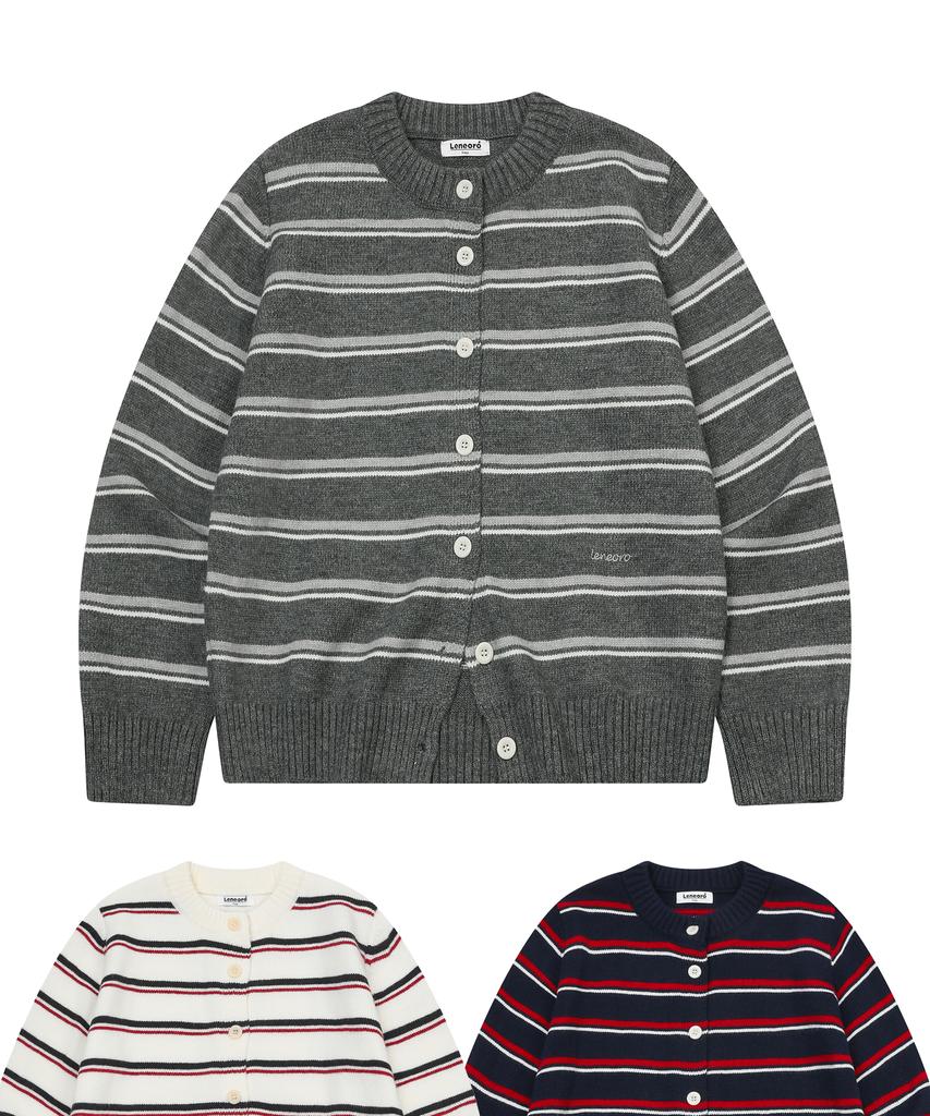 Leneoro Lumen Stripe Cardigan (3 Colors)