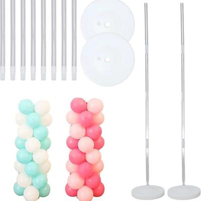 1/2Set Transparent Balloon Column Kit with Base with Pole Balloon Arch Bracket Can Be Filled with Water DIY Accessories