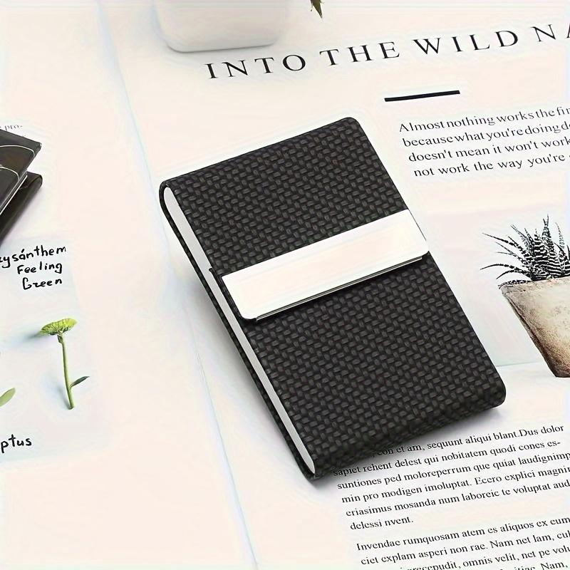 Elegant Black Business Card Holder - Perfect for Professionals and Travelers