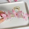 New Butterfly Large Hair Claw for Thick Hair Claws Crab Women Sweet Pink Hairpin Ponytail Hair Clip Claw Accessories