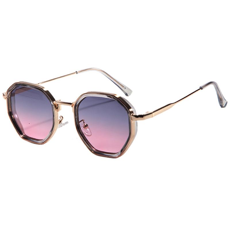 

Vintage Lrregular Square Sunglasses Women Metal Men Shades Fashion Eyewear Luxury Sun Glasses Brand Oculus Female Uv400 as picture
