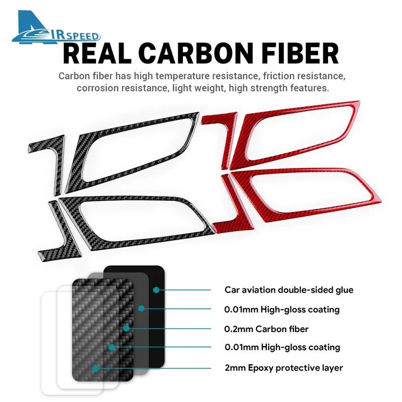 For Ford Focus SE ST MK3 2012 2013 2014 Real Soft Carbon Fiber Trim Sticker LHD Car Central Control Air Outlet Frame Accessories