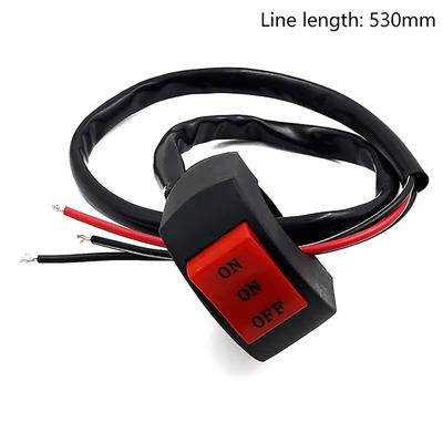 Universal Motorcycle Handlebar LED Light Switch 3 Wires Headlight On/Off Control Button