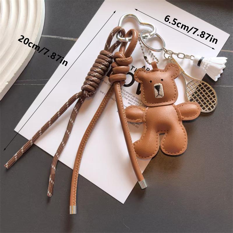 Mini Backpack Hanging Cute Faux Leather Bear Handbag Pendant Bag Pendant Bags Accessories