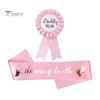 2Pcs Mommy To Be Sash Blue Pink Daddy To Be Badge Baby Shower Party Expectant Mother Father Costume Decoration Photo Prop Gender Reveals
