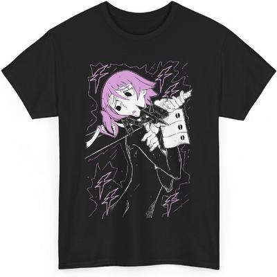 Anime Soul Eater T-Shirt, Crona, Maka Albarn, Death The Kid, Black Star, Short Sleeved T Shirt Unisex Tee