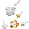Portable Mini Fryer Mesh Basket For Snacks Deep Fry For Perfectly Crispy Fries Chicken More!