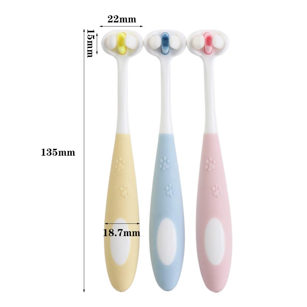 Cartoon Children Toothbrush Soft Bristles V-shaped Three-sided Toothbrush Oral Care