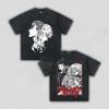 Berserk Baggy T-shirt Washed Oversized Cotton Anime Two Sided Print Men Women Short Sleeve Retro Streetwear Cotton Female Male Clothing