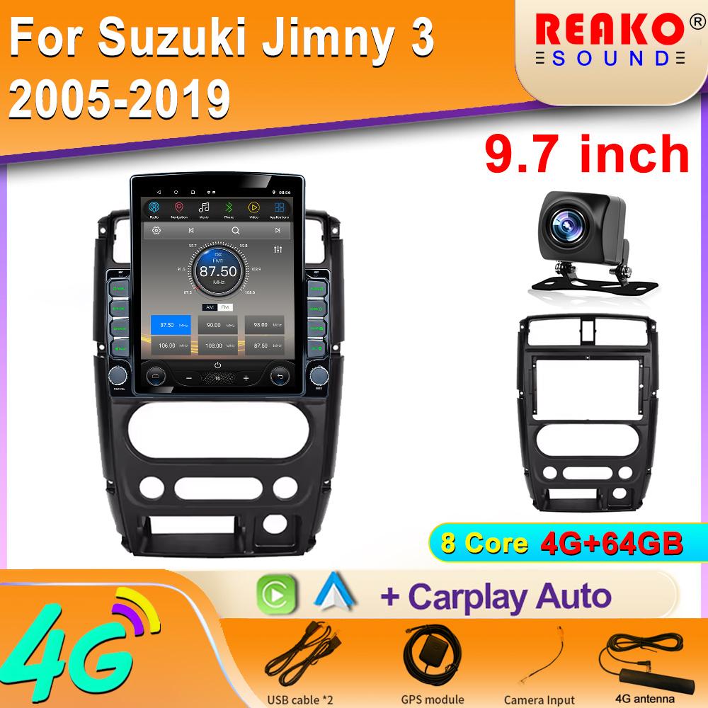 

9,7-дюймовый вертикальный экран Tesla Android для Suzuki Jimny 3 2005-2019 GPS-навигация Carplay Мультимедийный видеоплеер Экран 8 core 4GB+64GB