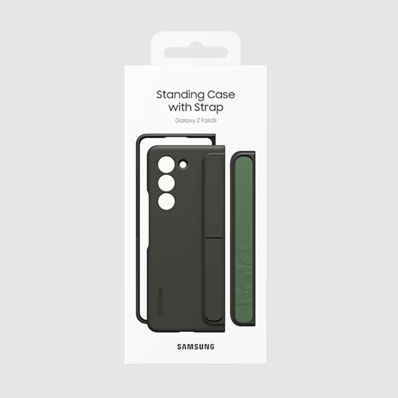 Samsung Original Standing Case with Strap For Samsung Galaxy Z Fold5 Z Fold 5 Kickstand Back Cover Case