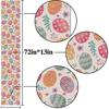 Nepnuser Linen Happy Easter Table Runner Spring Easter Egg Decoration Farmhouse Home Restaurant Kitchen Table Decoration(33.02 Cm X 182.88 Cm)