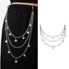 2000s Charm Pedant Chain Metal Body Chain Waist Chain for Women Girl Waist Chain