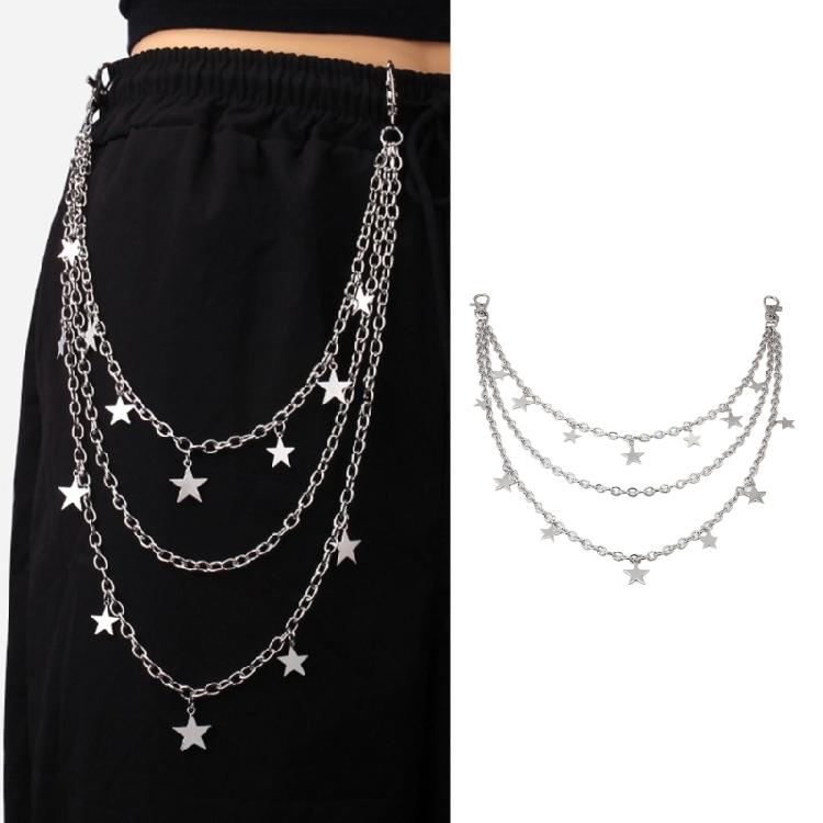 2000s Charm Pedant Chain Metal Body Chain Waist Chain for Women Girl Waist Chain
