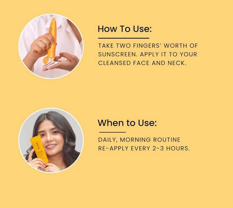 Foxtale Glow Sunscreen SPF 50 PA++++ with Vitamin C & Niacinamide for a Dewy Glow 50ml