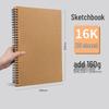 A4 Coil-Bound Thickened Sketchbook: Blank Watercolor Marker Paper for Children's Art 