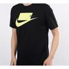 Nike Sportswear Logo Print Short Sleeve T-Shirt Men Tops Black Yellow CK2227-013