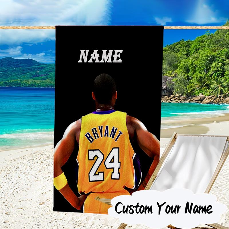 Custom Name Legacy Lakers' Gold Microfiber Beach Towel Super Soft & Absorbent for Bath, Beach, Travel  Bath Time Accessory, Fan gifts
