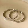 Elegant Retro Thick Round Circle Earrings for Women Simple Metal  Big Hoop Earrings Wedding Engagement Aesthetic Jewelry