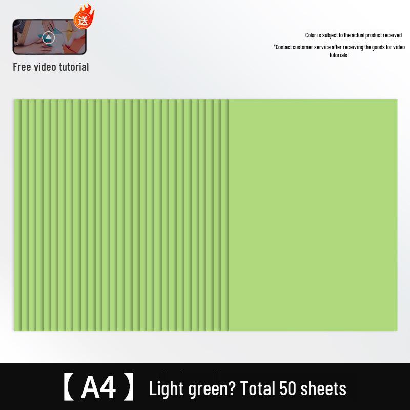 Free Shipping: Extra Thick A4 Color Cardstock - 50 Sheets - 160g White Card for Children's Crafts & Origami