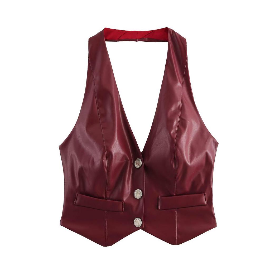 2025 Spring Women's European & American Style Halter Top and Skirt Set