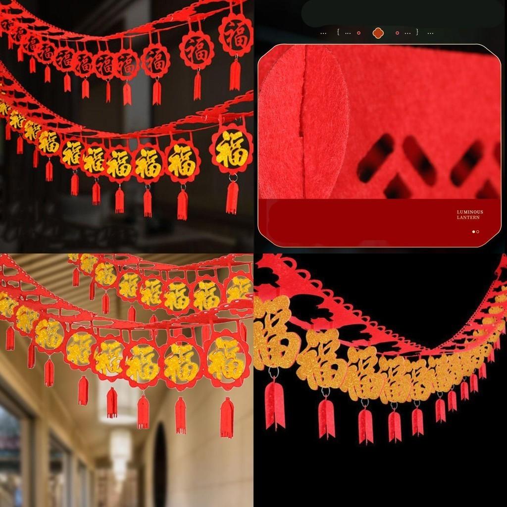 2022 Cny Chinese New Year Banner Flag Pendant Colorful Spring Festival Hanging Decoration