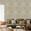 Wallpaper Small Flowers Green and Beige for Living Room and Bedroom 50x1000