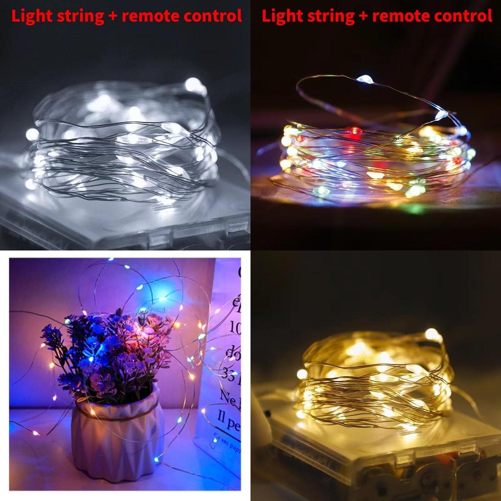 Christmas Copper Wire Led String With Battery Box And Manual Switch For Holiday Decorations