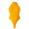 Women's Sleeveless Round Neck Bodysuit with Button Tights - T-Shaped Body Shaper