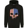 USA Skull America Gym Bodybuilding Biker Hoodie
