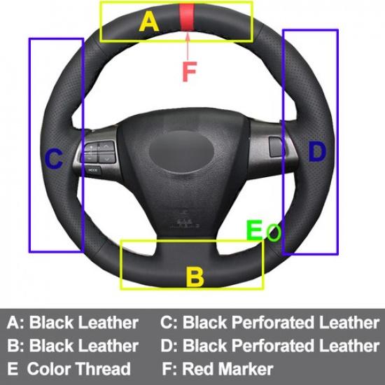 Hand Sewing Car Steering Wheel Cover For Toyota Corolla 2011-2013 RAV4 2011 2012