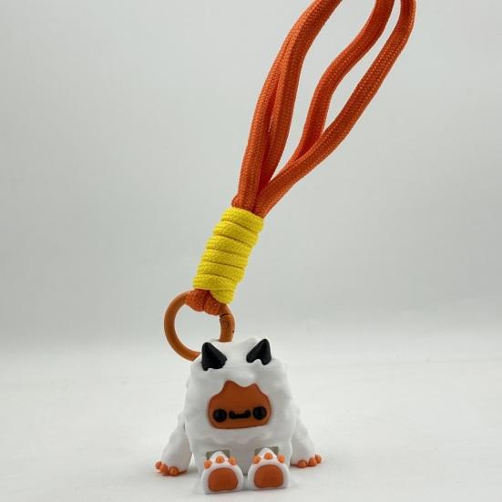 3D-printad snögubbe nyckelring Rörlig ledad ledad snögubbe nyckelring Hängande dekoration Ryggsäck Väska Handväska Berlock