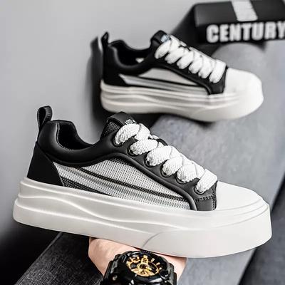 2025 Summer New Men's Low-top Board Shoes Platform-soled Student Sports and Leisure Shoes Daily Simple Wind Fresh Board Shoes