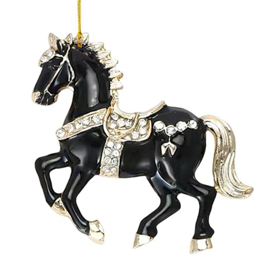 Horse Christmas Ornaments Sparkly Rhinestone Horse Hanging Decoration