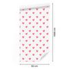 Hearts Wallpaper White and Coral 50x1000