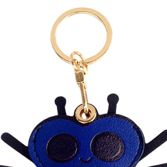 Cartoon Spider Leather Keychain Pendant Creative Spider-Shaped Card Holder Access Card Protective Cover Cute Key And Bag Decoration for Bags Backpacks