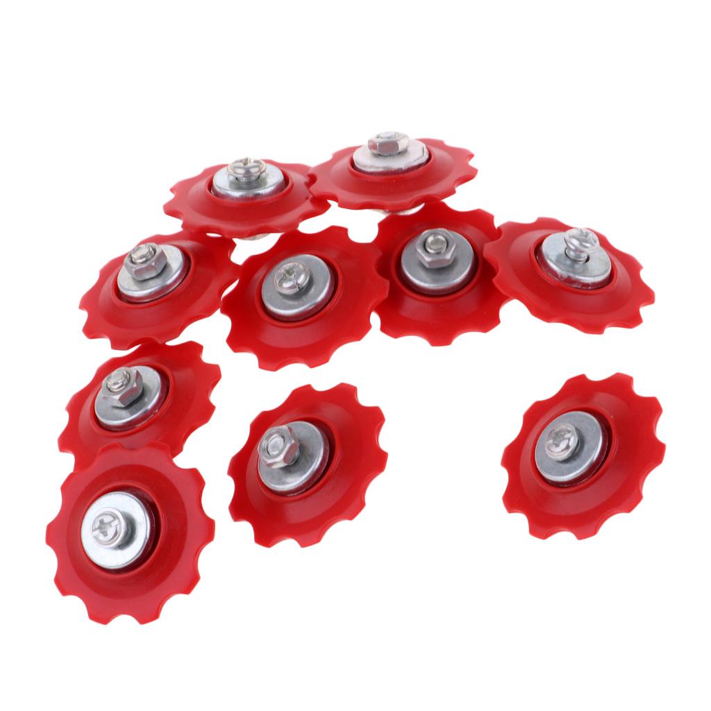 10Pcs Ultra Light Bicycle Rear Derailleur Jockey Wheel,10 Tooth Guide Wheel