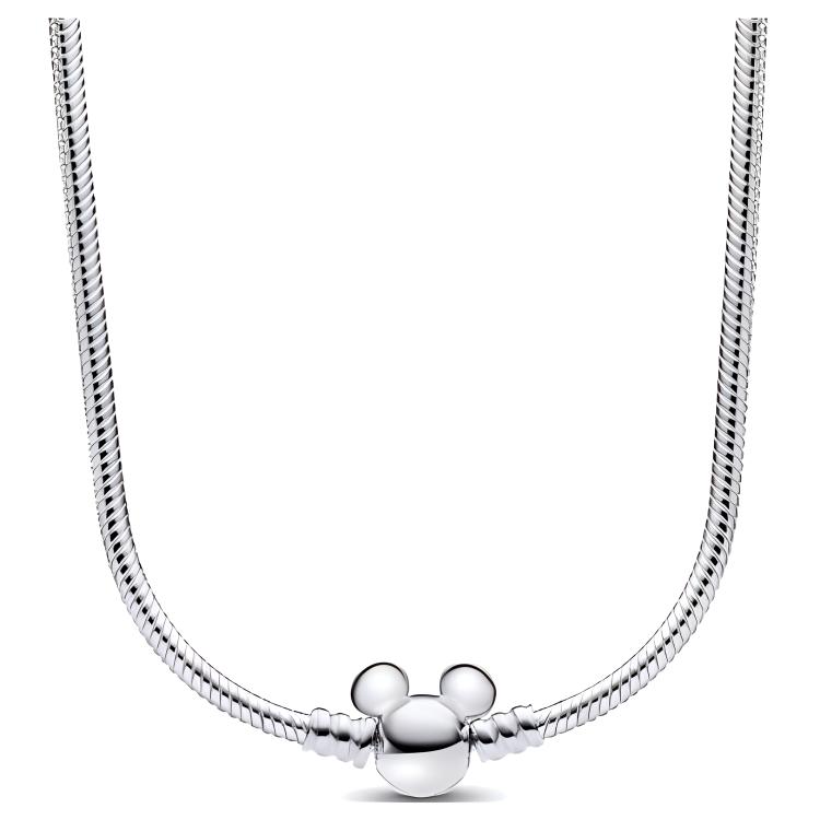 Pandora Mickey Snake Bone Design 925 Silver Necklace Women necklace 393529C00 Box