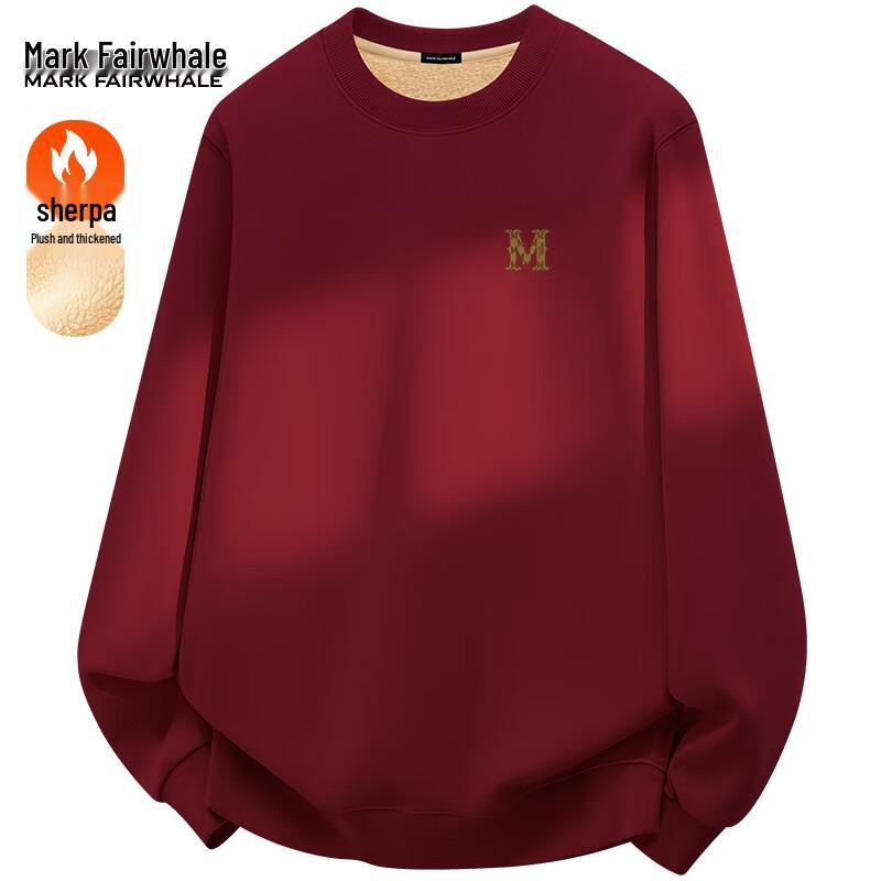 

Mark Fairwhale Men s Thickened Sherpa Lined Crew Neck Sweatshirt L