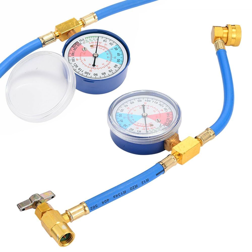 R134A Klimaanlagen-Gasfüllschlauch mit Manometer, Gasfüllung, Kompatibel mit Klimaanlagengas in Japan (Stil 1)