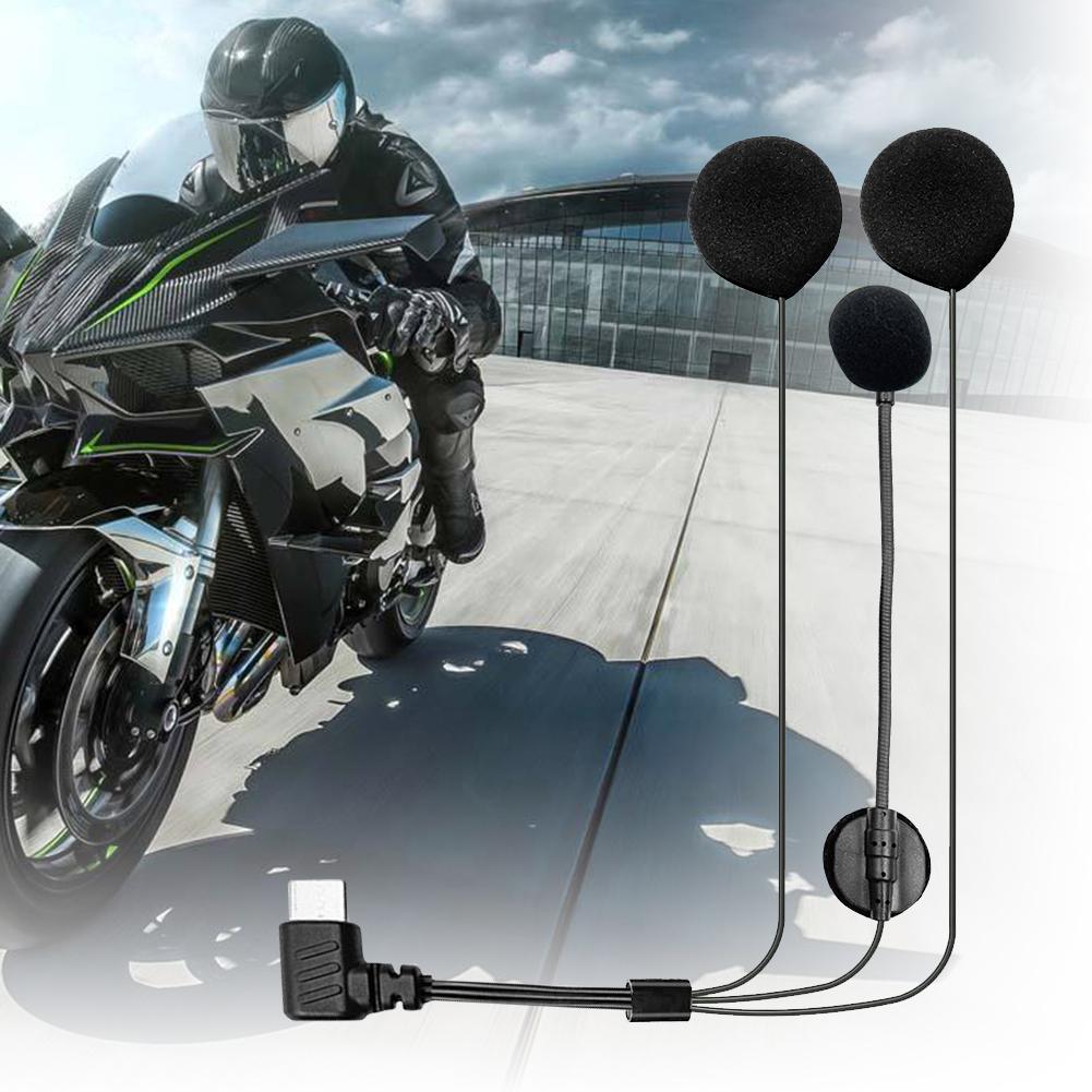 Motorcycle Helmet Racing Headset Mic Type C Connector Helmets Headphones Microphone Noise Reduction Cycling Accessory China Mainland