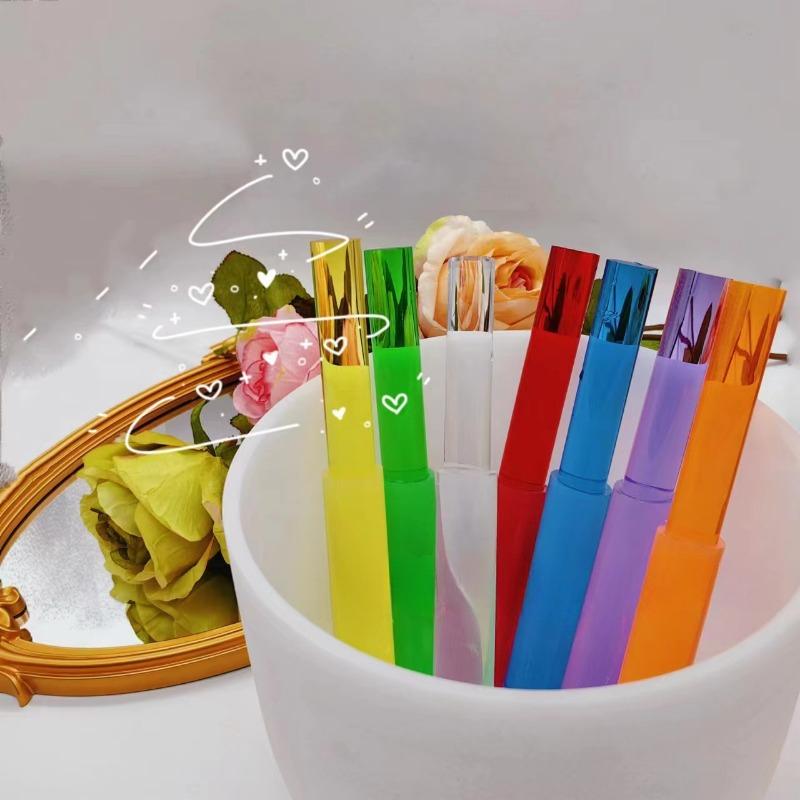 Colored Crystal Singing Bowl Mallet Pyramids Quartz Crystal Rod Sound Healing Rubber Rods Striker Musical Instrument Accessories