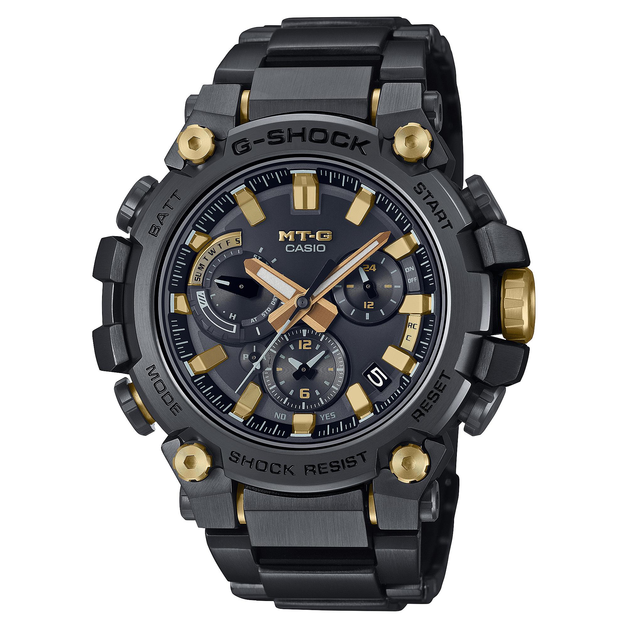 Casio Men s Stainless Steel 200M Water Resistant Quartz Watch MTG-B3000BDE-1A чёрный