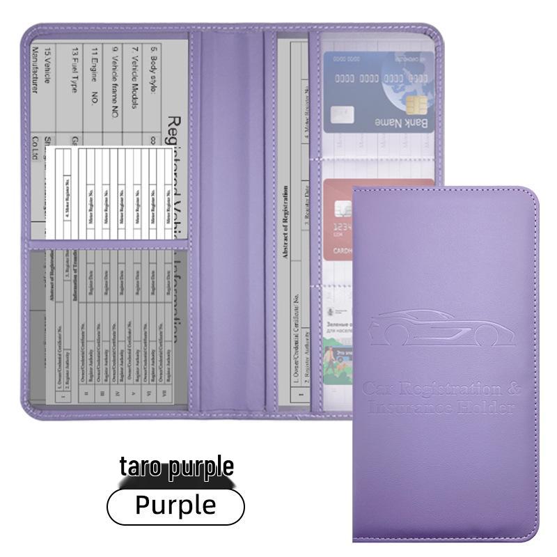 American Driver's License PU Leather Wallet: Car Registration & Insurance Document Holder